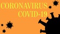 Abstract yellow coronavirus concept background