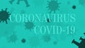 Minimalistic turquoise coronavirus banner