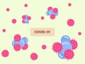 Coronavirus background pattern with title and some modern color theme