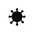 coronavirus bacteria black icon. icon on white background
