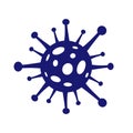 Coronavirus bacteria cell icon. 2019-nCoV. Covid-19. Dangerous chinese virus. Wuhan pathogen. No infection and stop