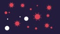 Coronavirus Bacteria Cell Icon Stay at home Concept. Web Banner COVID-19.