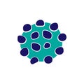 Coronavirus bacteria. Icon, symbol. Vector illustration.