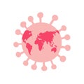 Coronavirus bacteria vector icon. Covid-19 symbol. Virus outbreak vector illustration Royalty Free Stock Photo