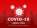 Coronavirus banner background vector illustration. Stop virus concept.  Virus Wuhan from China. Dangerous world pandemic Royalty Free Stock Photo