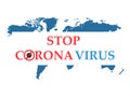 Coronavirus banner background vector illustration. Stop virus concept. Virus Wuhan from China. Dangerous world pandemic