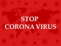 Coronavirus banner background vector illustration. Stop virus concept.  Virus Wuhan from China. Dangerous world pandemic Royalty Free Stock Photo