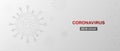 Coronavirus banner template for social media. Covid-19 virus vector illustration. Coronavirus outbreak.