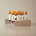 Coronavirus blood sample test tubes with light background Royalty Free Stock Photo