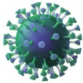Coronavirus cell or covid-19 cell isolated Royalty Free Stock Photo