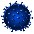 Coronavirus cell COVID 19, sickness flu strain COVID-19, COVID