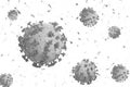 Coronavirus cells or bacteria molecule. Virus Covid-19. 3d Rendering Royalty Free Stock Photo