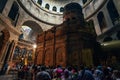 Coronavirus changes the rules of Easter. The Grave of Christ in the Church of the Holy Sepulcher in Jerusalem, Israel. july 24,