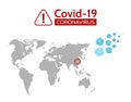 Coronavirus in China. Wuhan virus disease infographics. Covid-19 illustration