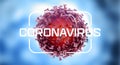 Coronavirus. Close-up of virus cells or bacteria molecule. Flu, view of a virus under a microscope, infectious disease. Germs, Royalty Free Stock Photo