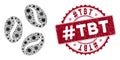Coronavirus Collage Cocoa Beans Icon with Distress HashTag Tbt Stamp