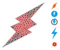 Coronavirus Collage Electric Spark Icon