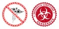 Coronavirus Collage No Medical Caduceus Icon with Distress Dangerous Conditions Seal Royalty Free Stock Photo