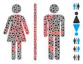 Coronavirus Collage Toilet Persons Icon