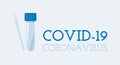 Coronavirus concept, world pandemic of virus. Medical research by pcr test. Blue banner for web Royalty Free Stock Photo