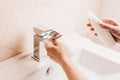 Coronavirus control - sanitization of public plumbing with an antiseptic