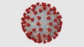 Coronavirus Corona Covid19 Korona Virus Glykoproteine Novel White 3D Illustration