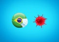 Brazil Corona virus attack concept.