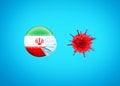 Iran Corona virus attack concept.