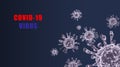 Coronavirus / Corona virus concept. Concept of fight against virus. Many Virus attack isolated on white background.