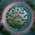 Coronavirus Corona Virus Covid-19 Korona Novel 3D illustration Royalty Free Stock Photo