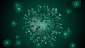 Pandemic virus medical health risk, immunology, virology, epidemiology concept. Microscope virus b