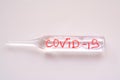 Coronavirus covid-19 ampoule vaccine