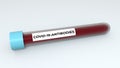 Coronavirus Covid-19 Antibodies Test Tube 3d illustration