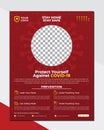 Coronavirus, covid-19 awareness flyer template design