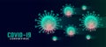 Coronavirus covid-19 background with floating virus concept