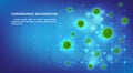 Coronavirus background. Vector concept of dangerous virus in China with medical cell