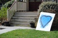 Coronavirus, COVID-19, Blue Heart Sign For First Responders, Rutherford, NJ, USA