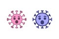 Coronavirus Covid-19 Confused Ghost Emoticons