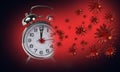 Coronavirus covid-19 end finish next day clock time background