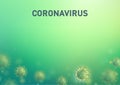 Coronavirus Covid-19 3d Green Empty Background Royalty Free Stock Photo