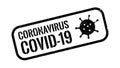 Coronavirus COVID 19 grunge stamp. Isolated on white background Royalty Free Stock Photo