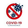 Coronavirus COVID-19 Illustration prohibition sign