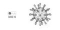 Coronavirus COVID-2019. The invention of a vaccine against the 2019-nCoV. Abstract 3D models of coronavirus bacteria