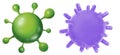 Coronavirus covid-19 isolated , virus character design on white background, virus infections prevention and protection concept,3d