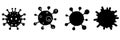 Coronavirus covid-19 isolated , virus character design on white background, virus infections prevention and protection concept,