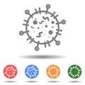 Coronavirus covid microbe icon vector Royalty Free Stock Photo