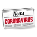 Coronavirus COVID-19 News. Newspaper Virus Vector ESP10