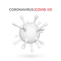 Coronavirus Covid-19, 2019-nKoV. 3d illustration of virus unit. World pandemic concept. Vector illustration