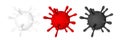 Coronavirus Covid-19, 2019-nKoV. 3d illustration of virus unit. World pandemic concept. Vector illustration