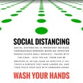 Coronavirus Covid-19 Outbreak Messages Social Distancing & Wash Hands Royalty Free Stock Photo